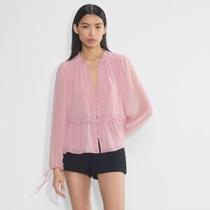 Aritzia Rhyme Blouse Pink XXS